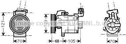 Prasco DNK306 - Компрессор кондиционера autospares.lv