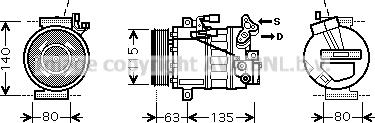 Prasco DNK336 - Компрессор кондиционера autospares.lv