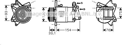 Prasco DNK321 - Компрессор кондиционера autospares.lv