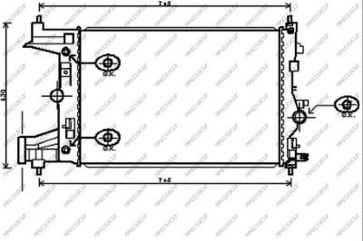 Prasco DW040R003 - Радиатор, охлаждение двигателя autospares.lv