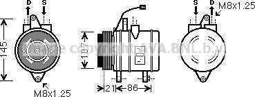 Prasco DWAK079 - Компрессор кондиционера autospares.lv