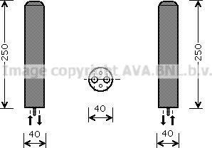 Prasco DWD050 - Осушитель, кондиционер autospares.lv