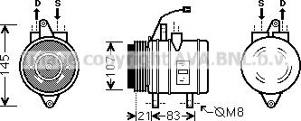 Prasco DWK098 - Компрессор кондиционера autospares.lv