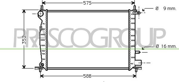 Prasco FD050R010 - Радиатор, охлаждение двигателя autospares.lv