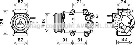 Prasco FDAK498 - Компрессор кондиционера autospares.lv