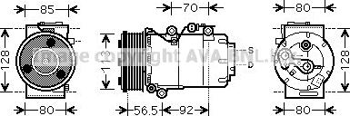 Prasco FDAK497 - Компрессор кондиционера autospares.lv