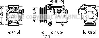 Prasco FDAK451 - Компрессор кондиционера autospares.lv