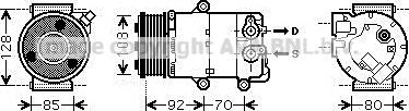 Prasco FDAK415 - Компрессор кондиционера autospares.lv