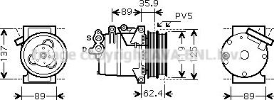 Prasco FDAK433 - Компрессор кондиционера autospares.lv