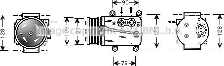 Prasco FDK105 - Компрессор кондиционера autospares.lv