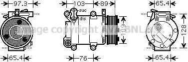 Prasco FDAK391 - Компрессор кондиционера autospares.lv