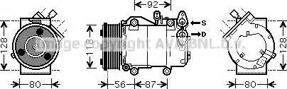 Prasco FDAK393 - Компрессор кондиционера autospares.lv