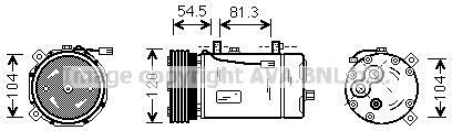 Prasco FDAK307 - Компрессор кондиционера autospares.lv