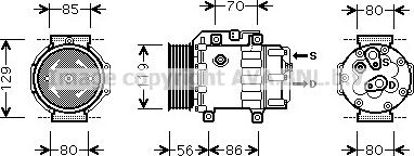 Prasco FDAK378 - Компрессор кондиционера autospares.lv