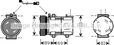 Prasco FDAK290 - Компрессор кондиционера autospares.lv