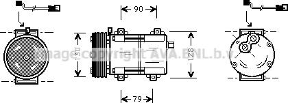 Prasco FDAK280 - Компрессор кондиционера autospares.lv