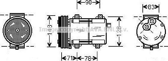 Prasco FDAK283 - Компрессор кондиционера autospares.lv