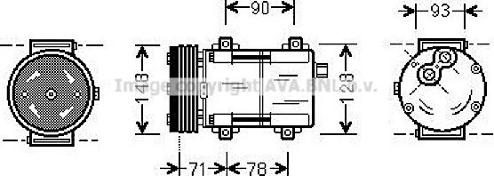 Prasco FDAK277 - Компрессор кондиционера autospares.lv