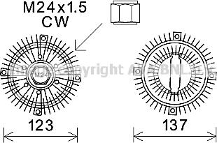 Prasco FDC446 - Сцепление, вентилятор радиатора autospares.lv