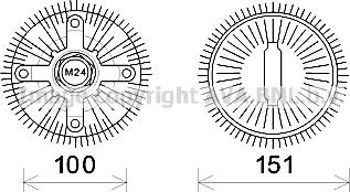 Prasco FDC448 - Сцепление, вентилятор радиатора autospares.lv