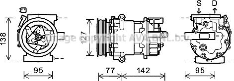 Prasco FDK469 - Компрессор кондиционера autospares.lv