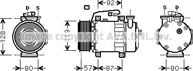 Prasco FDK468 - Компрессор кондиционера autospares.lv