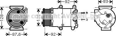 Prasco FDK430 - Компрессор кондиционера autospares.lv