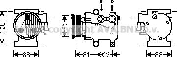 Prasco FDK437 - Компрессор кондиционера autospares.lv