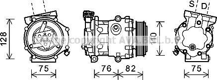 Prasco FDK479 - Компрессор кондиционера autospares.lv