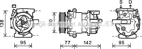 Prasco FDK470 - Компрессор кондиционера autospares.lv