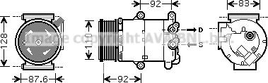 Prasco FDK477 - Компрессор кондиционера autospares.lv