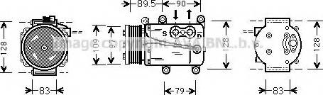 Prasco FDK082 - Компрессор кондиционера autospares.lv