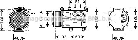 Prasco FDK171 - Компрессор кондиционера autospares.lv