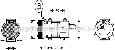 Prasco FDK351 - Компрессор кондиционера autospares.lv