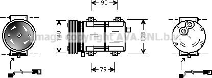 Prasco FDK288 - Компрессор кондиционера autospares.lv