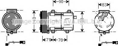 Prasco FDK283 - Компрессор кондиционера autospares.lv