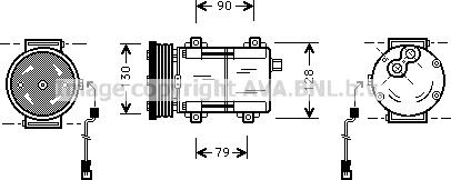 Prasco FDK275 - Компрессор кондиционера autospares.lv