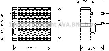 Prasco FDV089 - Испаритель, кондиционер autospares.lv