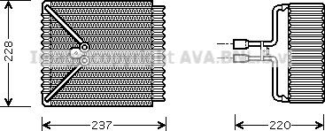 Prasco FDV371 - Испаритель, кондиционер autospares.lv