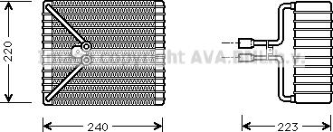 Prasco FDV273 - Испаритель, кондиционер autospares.lv