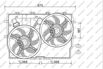 Prasco FT930F004 - Вентилятор, охлаждение двигателя autospares.lv