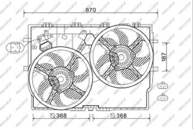 Prasco FT930F005 - Вентилятор, охлаждение двигателя autospares.lv