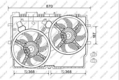 Prasco FT930F001 - Вентилятор, охлаждение двигателя autospares.lv