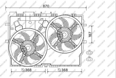 Prasco FT930F002 - Вентилятор, охлаждение двигателя autospares.lv