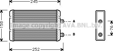 Prasco FT6220 - Теплообменник, отопление салона autospares.lv