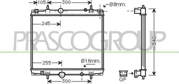 Prasco FT152R001 - Радиатор, охлаждение двигателя autospares.lv