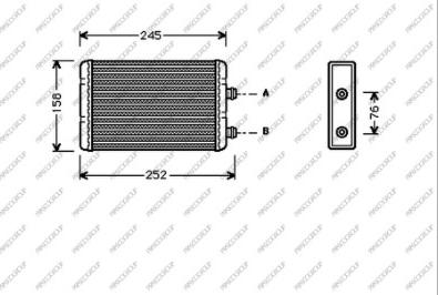 Prasco FT133H001 - Теплообменник, отопление салона autospares.lv