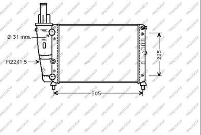 Prasco FT132R001 - Радиатор, охлаждение двигателя autospares.lv