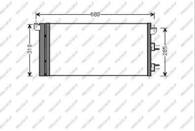 Prasco FT122C001 - Конденсатор кондиционера autospares.lv