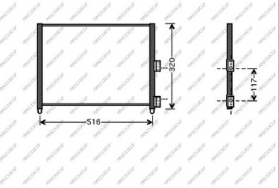 Prasco FT340C003 - Конденсатор кондиционера autospares.lv